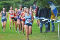 SMWC cross country runner leading in race